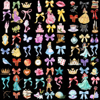 Load image into Gallery viewer, 14 Cartoon Princess Bow Designs Bundle PNG
