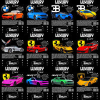 Load image into Gallery viewer, 24 Luxury Cars Streetwear Designs Bundle PNG PSD
