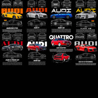 Load image into Gallery viewer, 10 Audi Automobile Cars Streetwear Dual Colors Designs Bundle PNG
