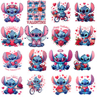 Load image into Gallery viewer, 45 Cartoon Stitch Valentine Designs Bundle PNG
