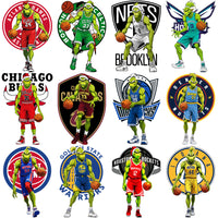 Load image into Gallery viewer, 30 Basketball Teams Logos Grinch Player Designs Bundle PNG + PSD
