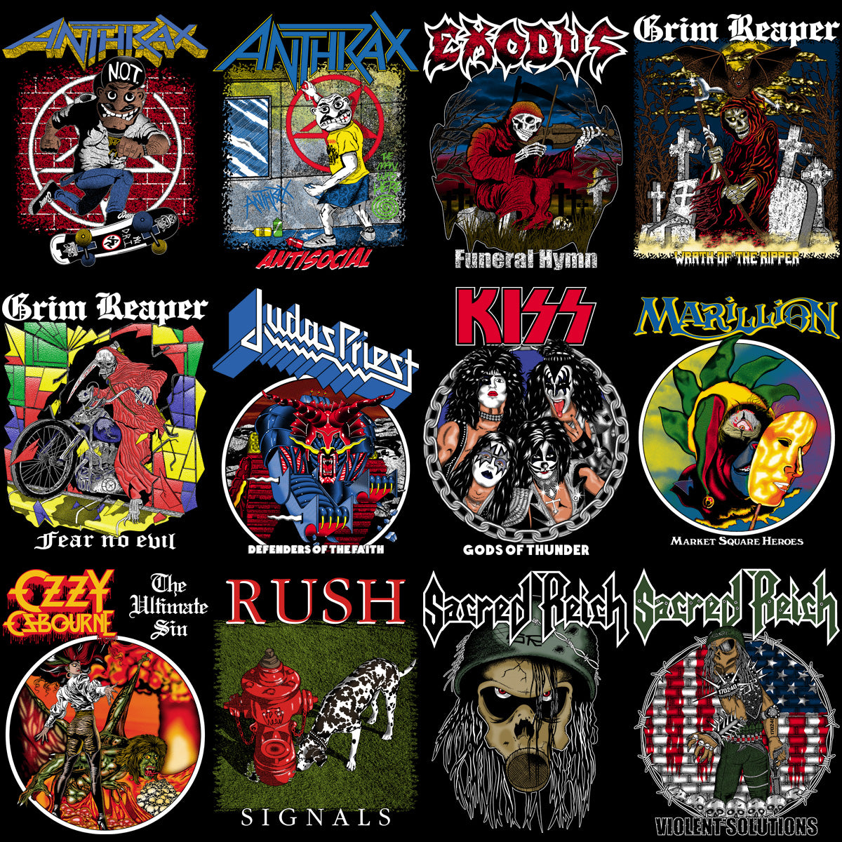 55 Rock Band Music Metal Designs Bundle PNG