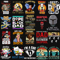 Load image into Gallery viewer, 190 Dad Father&#39;s Day Mixed Designs Bundle PNG
