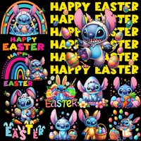 Load image into Gallery viewer, 25 Cartoon Stitch Easter Day Designs Bundle PNG

