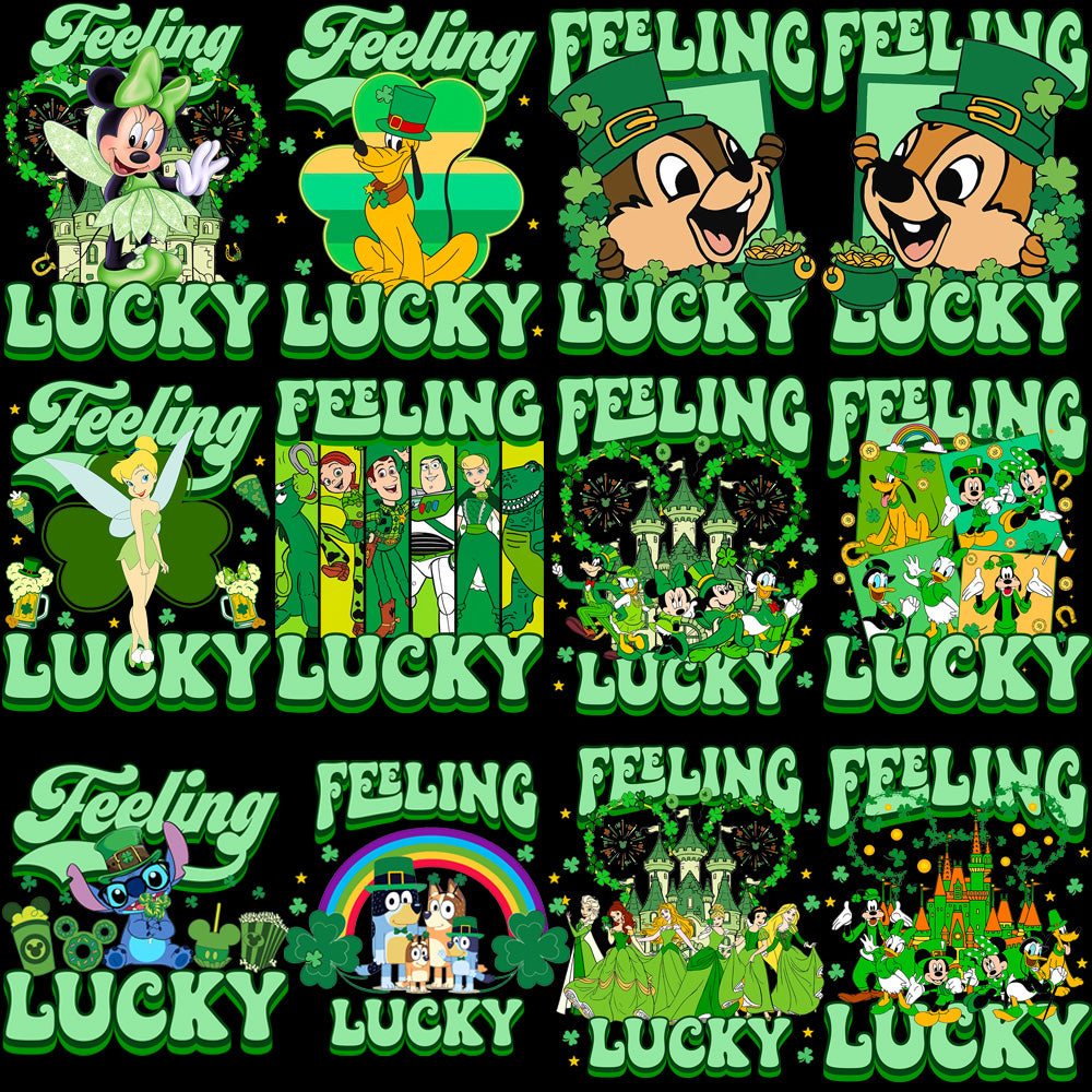 32 Feeling Lucky St. Patrick’s Day Cartoons Designs Bundle PNG