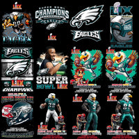 Load image into Gallery viewer, 26 Super Bowl 2025 EAGLES Winners Champions Football Designs Bundle PNG
