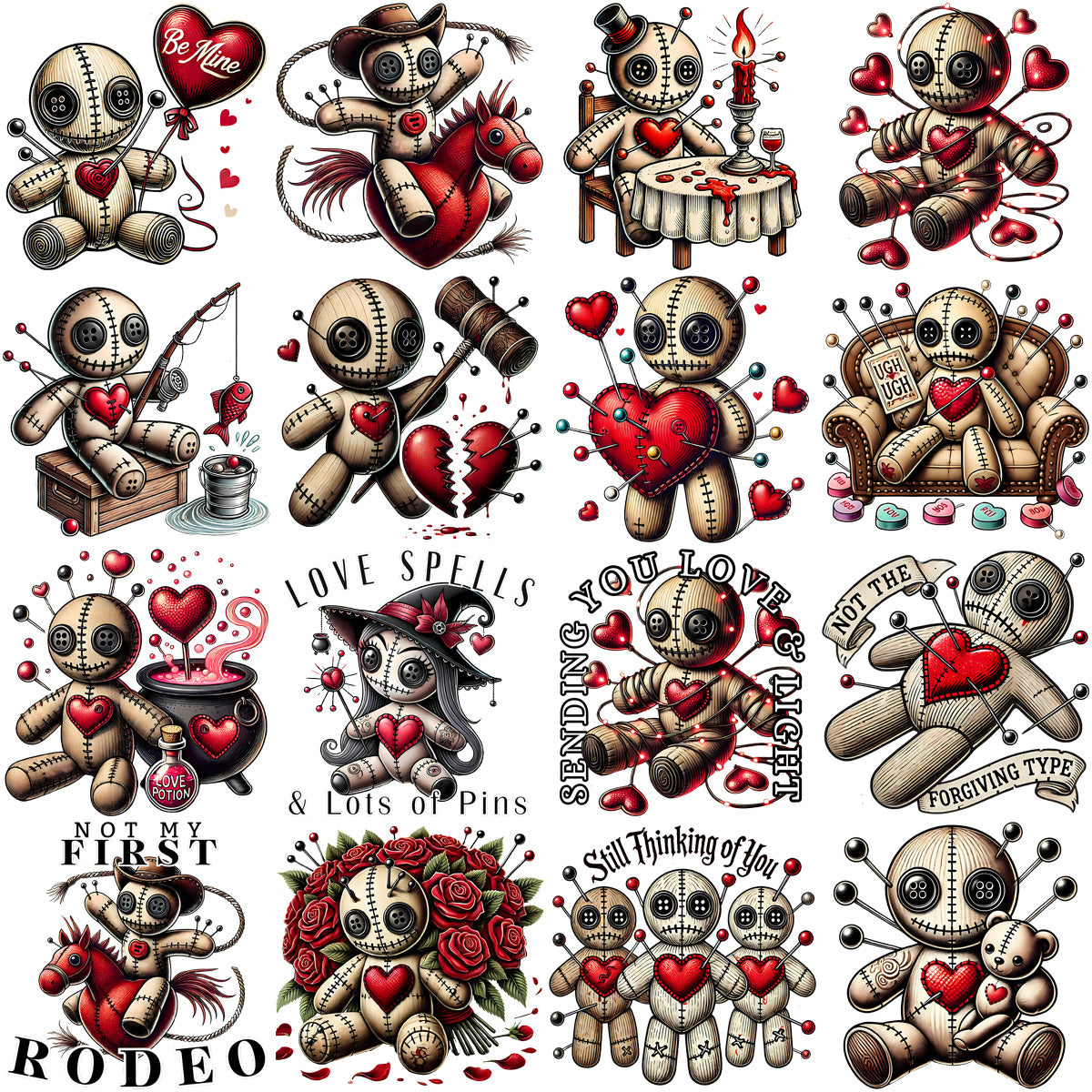 30 Voodoo Love Valentine's Day Designs Bundle PNG