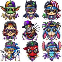 Load image into Gallery viewer, 15 Cartoon Mardi Gras SWAG Designs Bundle PNG
