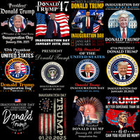Load image into Gallery viewer, 20 Trump President Inauguration Day 2025 Designs Bundle PNG
