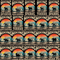 Load image into Gallery viewer, 80 Dogs Breeds Hiking Designs Bundle PNG
