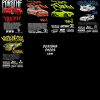 Load image into Gallery viewer, 29 Popular Streetwear Cars Designs Bundle PNG + PSD
