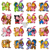 Load image into Gallery viewer, 50 Halloween Cartoon Winnie Costume Duo Designs Bundle PNG
