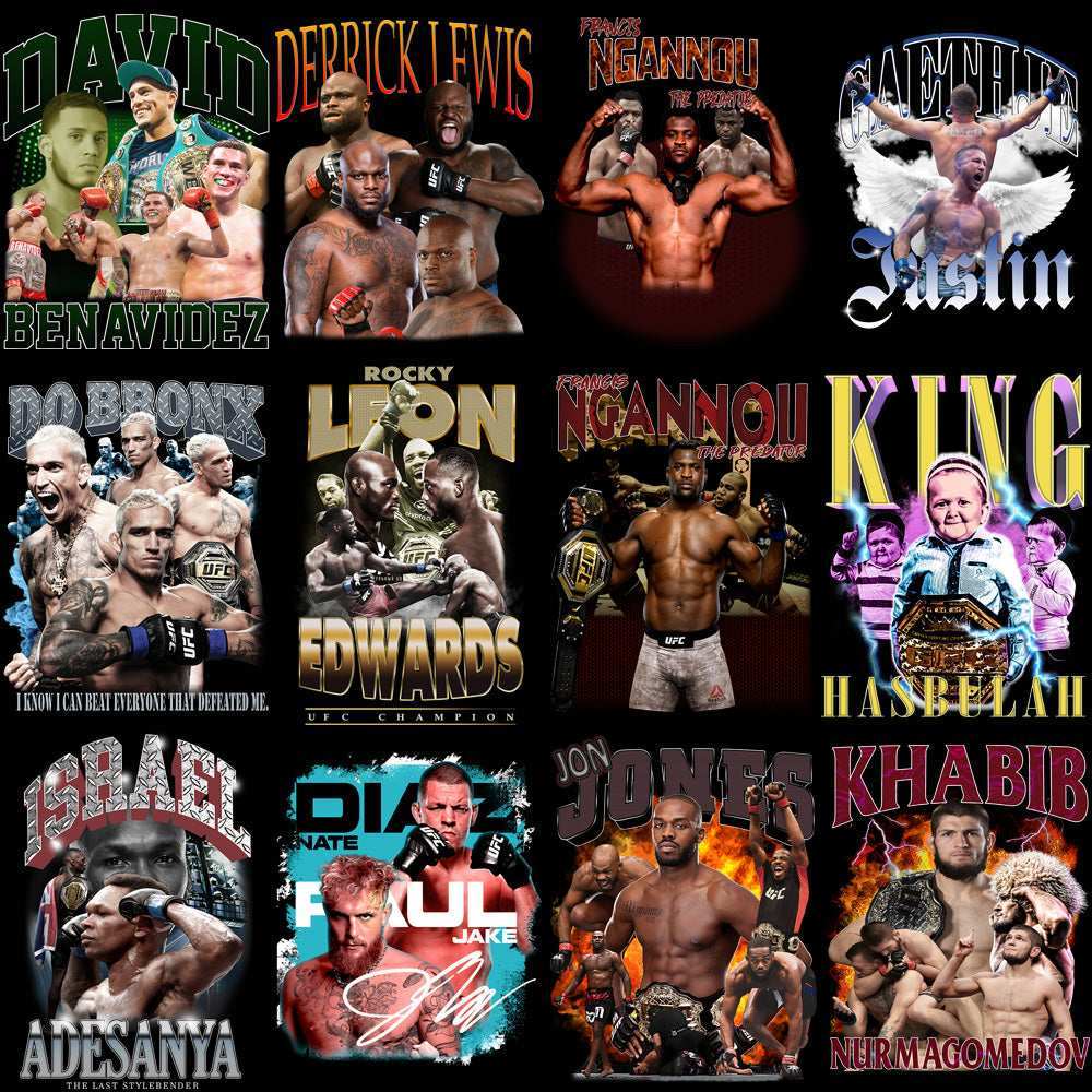 41 Combat Sports Mixed Bootleg Designs Bundle PNG
