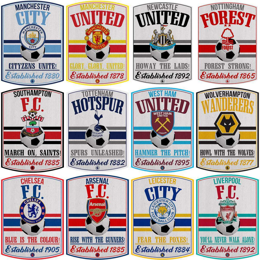 20 Soccer Teams Premier League Wood Badge Designs Bundle PNG