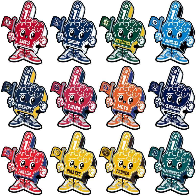 30 Baseball Teams #1 Hand Glove Designs Bundle PNG