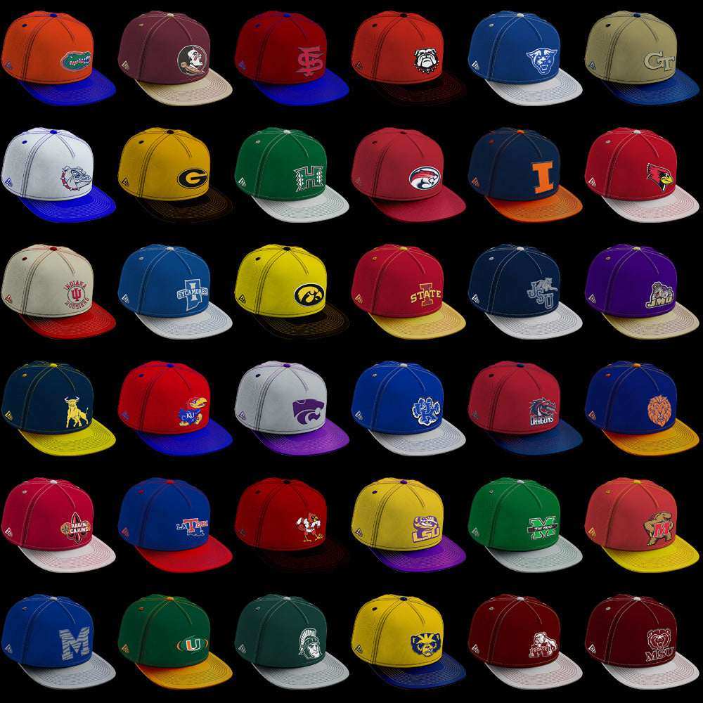 126 College NCAA Ball Cap PNG Designs Bundle