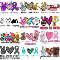 Load image into Gallery viewer, 99 Peace Love Designs Bundle PNG
