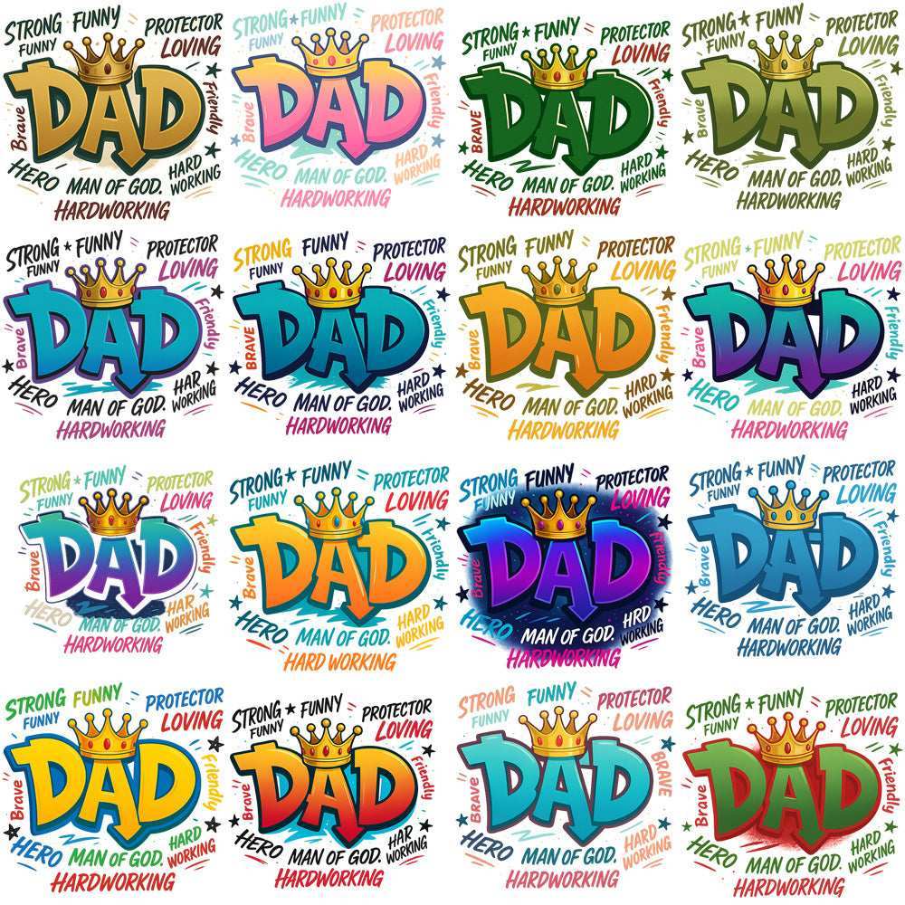 40 Graffiti Dad Father's Day Designs Bundle PNG