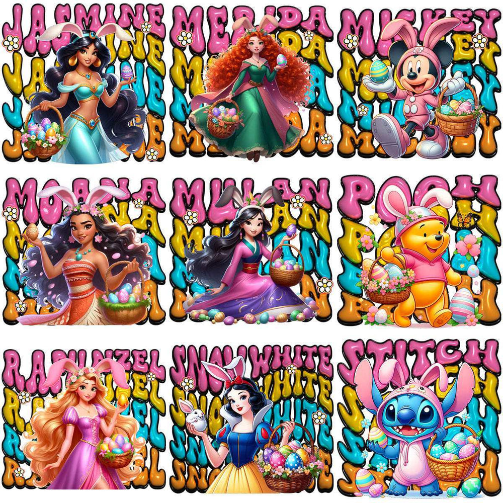 29 Cartoon Easter Day Dripping Bubble Designs Bundle PNG