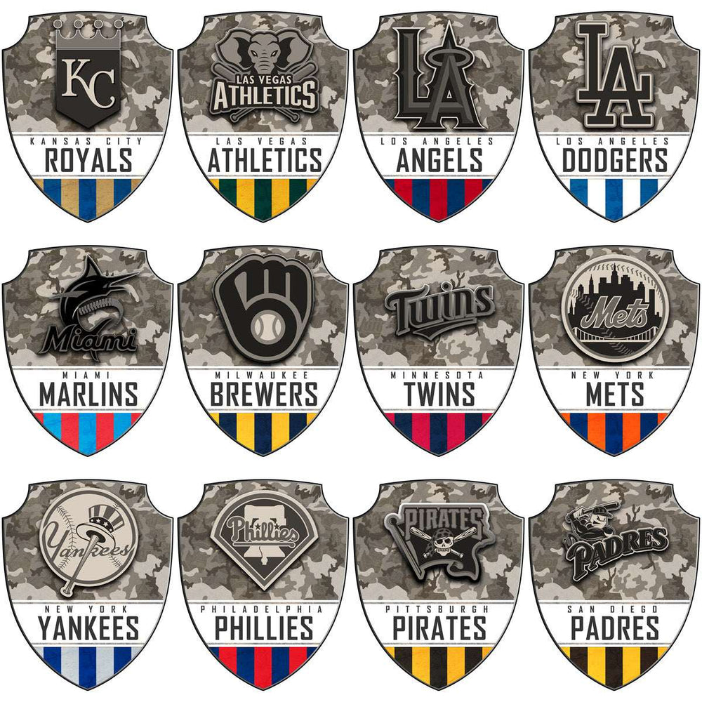 30 Baseball Camo Badge Teams Military Shield Designs Bundle PNG