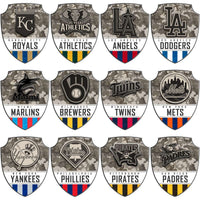 Lade Bild in die Galerieansicht, 30 Baseball Camo Badge Teams Military Shield Designs Bundle PNG
