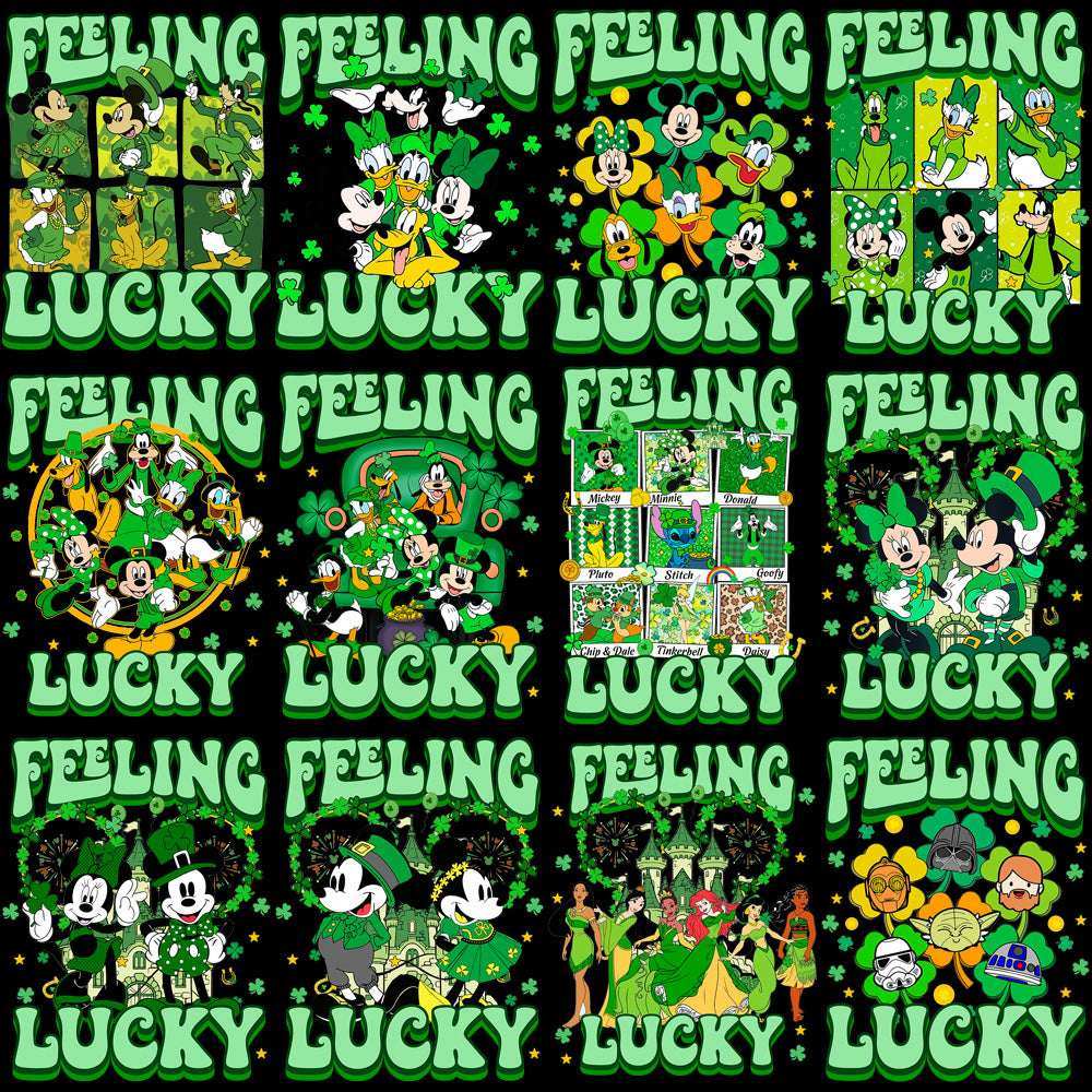 32 Feeling Lucky St. Patrick’s Day Cartoons Designs Bundle PNG