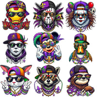 Load image into Gallery viewer, 15 Cartoon Mardi Gras SWAG Designs Bundle PNG
