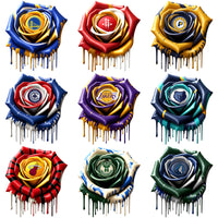 Load image into Gallery viewer, 30 Dripping Flower Basketball Teams Logo Designs Bundle PNG
