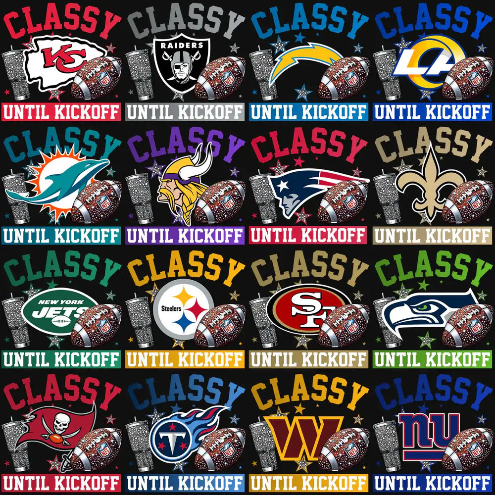 32 Classy Until Kickoff Football Teams Designs Bundle PNG