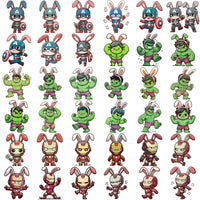 Load image into Gallery viewer, 120 Cartoon Super Heroes Easter Day Designs Bundle PNG
