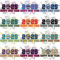 Load image into Gallery viewer, 32 Happy New Year 2025 Football Teams Designs Bundle PNG
