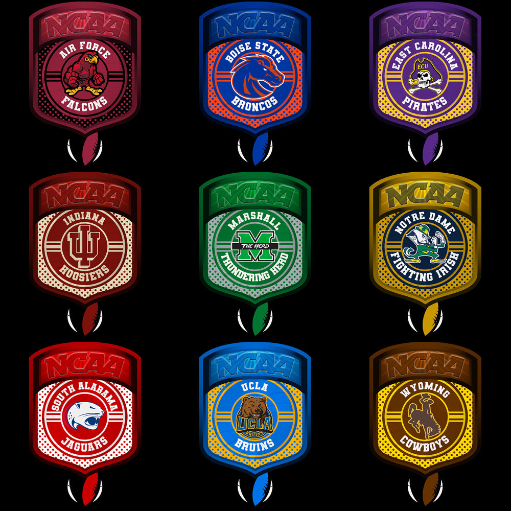 126 College NCAA Shield v4 PNG Designs Bundle