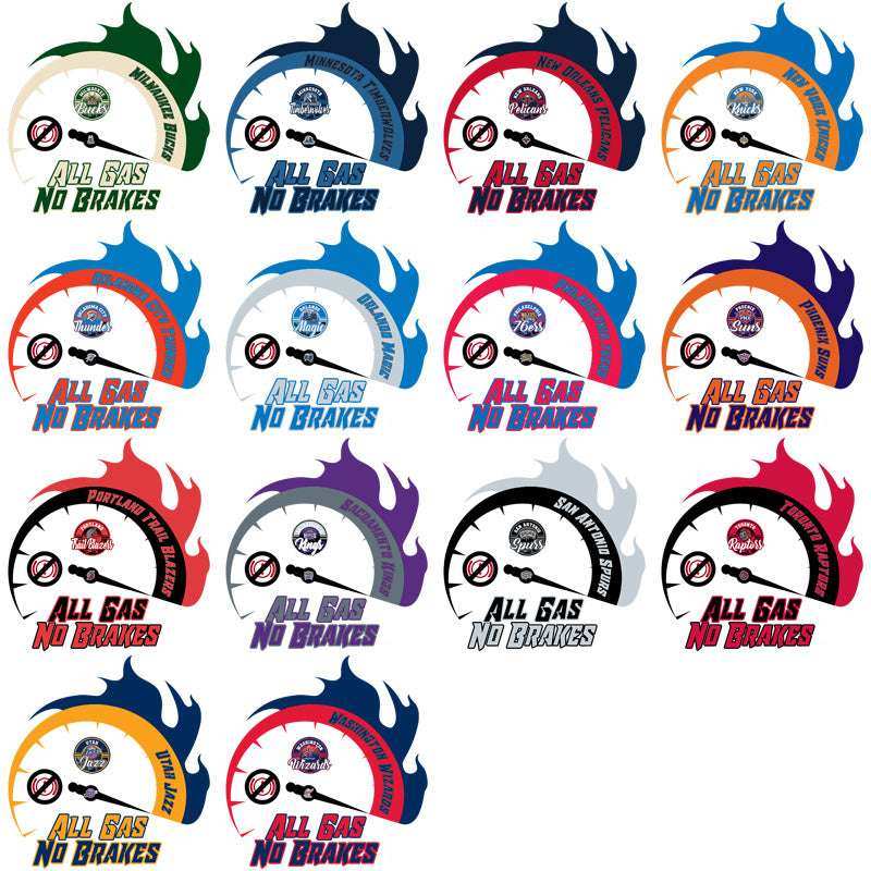30 Basketball Teams All Gas No Brakes Designs Bundle PNG