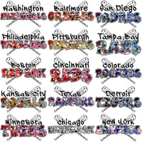 Load image into Gallery viewer, 30 Baseball Teams Bat Designs Bundle PNG
