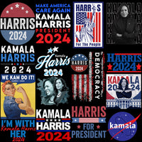 Load image into Gallery viewer, 35 Kamala Harris President 2024 V1 Designs Bundle PNG
