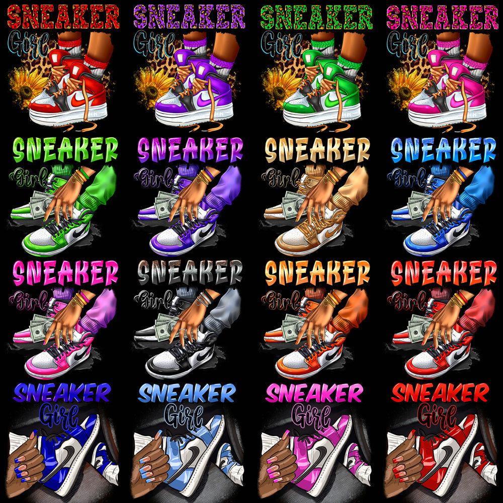 30 Shoes Brand Swoosh Sneaker Girl Designs Bundle PNG