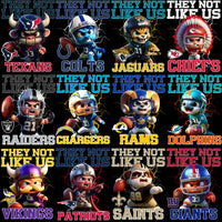 Load image into Gallery viewer, 32 Funny Football Teams They Not Like Us Mascots Designs Bundle PNG
