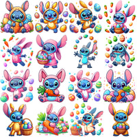 Load image into Gallery viewer, 25 Cartoon Stitch Easter Day Designs Bundle PNG
