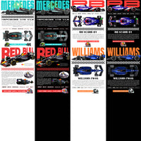 Load image into Gallery viewer, 10 F1 Formula Cars Streetwear Racing Dual Colors Designs Bundle PNG
