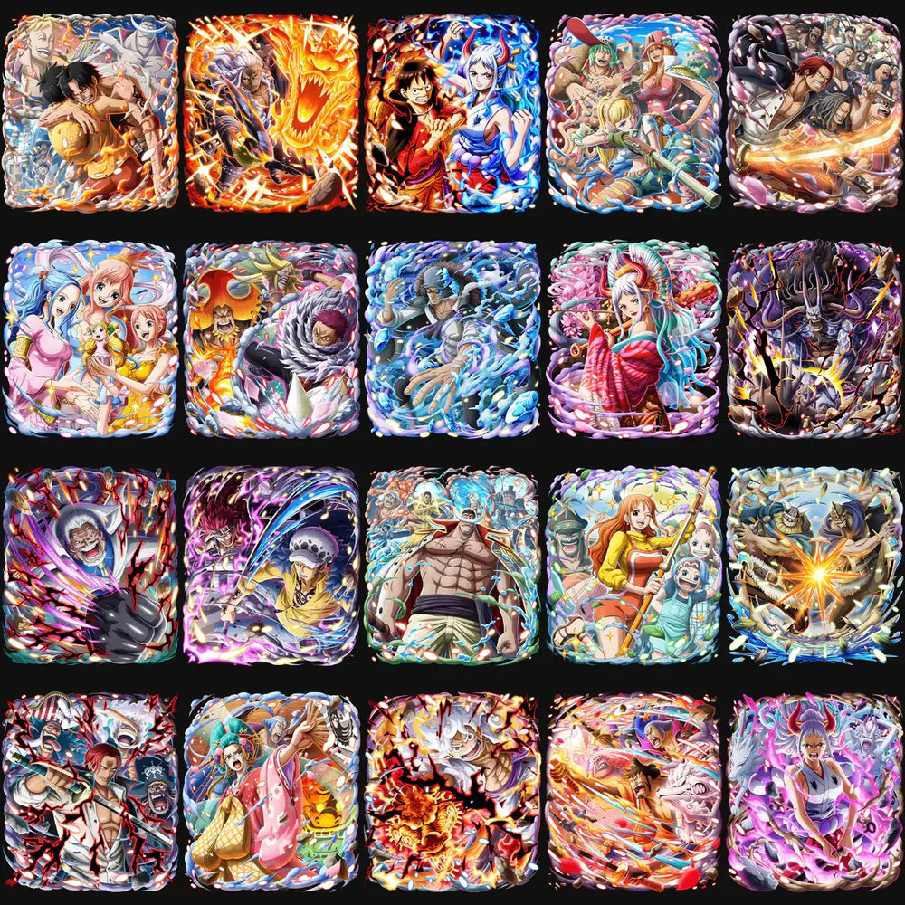 Vibrant anime character designs for DTF/DTG and embroidery, featuring dynamic action scenes and colorful art.