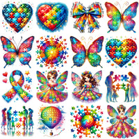 Load image into Gallery viewer, 50 Autism Awareness Kids Colors Puzzle Designs Bundle PNG
