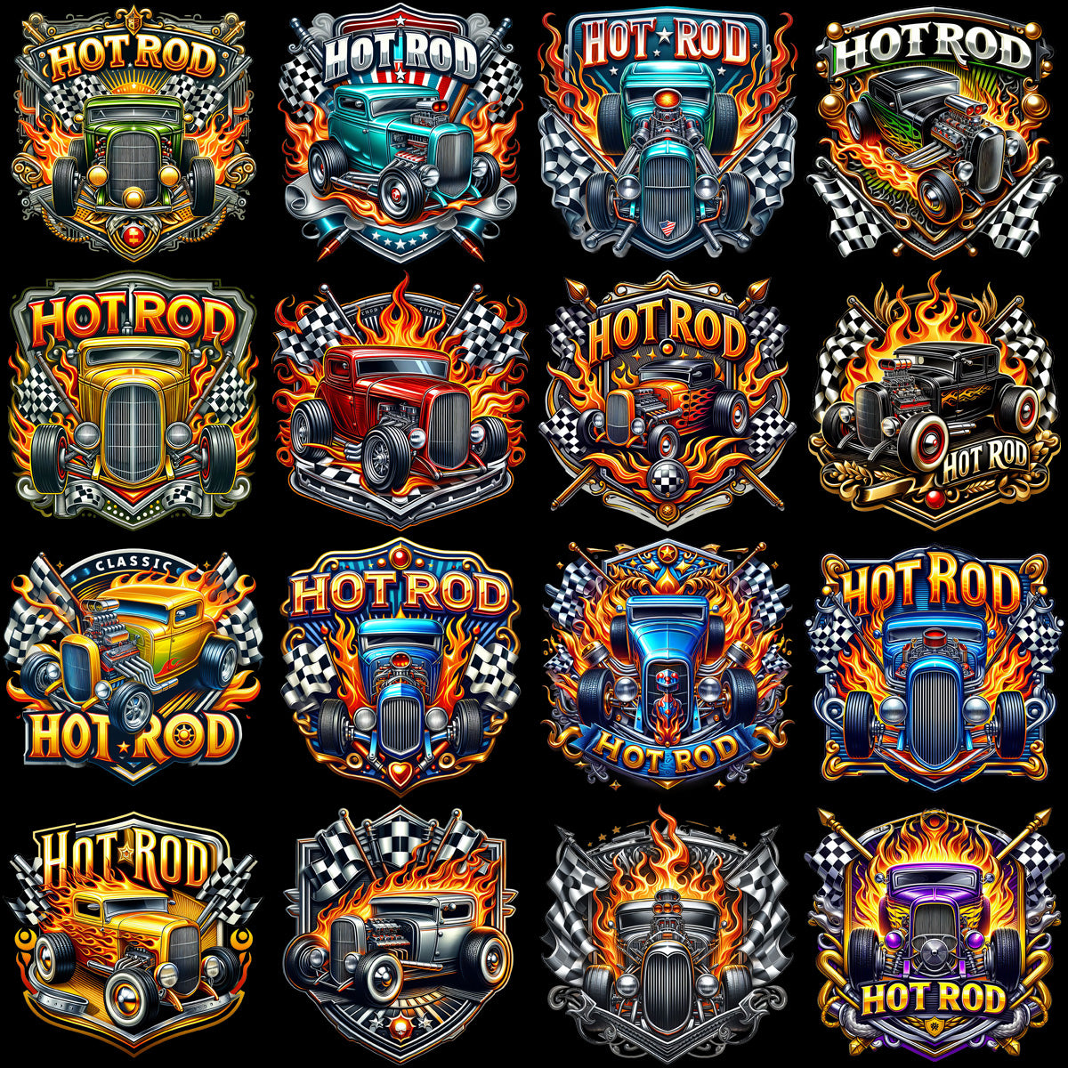 49 Cars Hot Rod Best Designs Bundle PNG