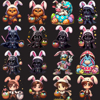 Load image into Gallery viewer, 90 Cartoons &amp; Movies Easter Day Designs Bundle PNG
