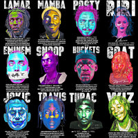 Load image into Gallery viewer, 24 Music Artists &amp; Basketball Streetwear Designs Bundle PNG
