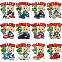 Load image into Gallery viewer, 44 Shoes Swoosh Sneaker Guy Baby Boy Cocomelon Designs Bundle PNG
