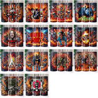 Load image into Gallery viewer, 30 Music Rock 80s Bands Tumbler Wrap Bundle JPG
