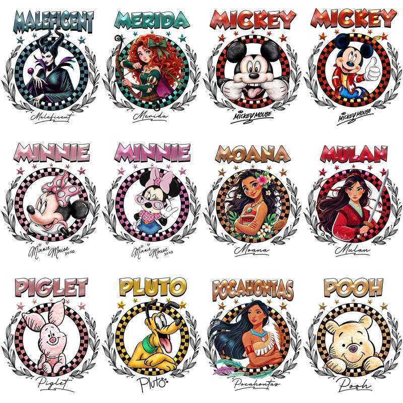 30 Cartoon Mix Signature Designs Bundle PNG