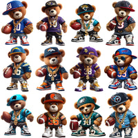 Load image into Gallery viewer, 32 Football Teams Teddy Bear Designs Bundle PNG
