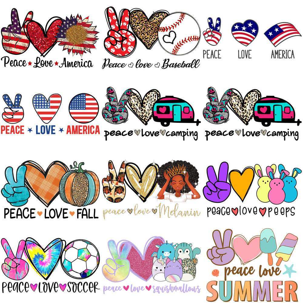 99 Peace Love Designs Bundle PNG
