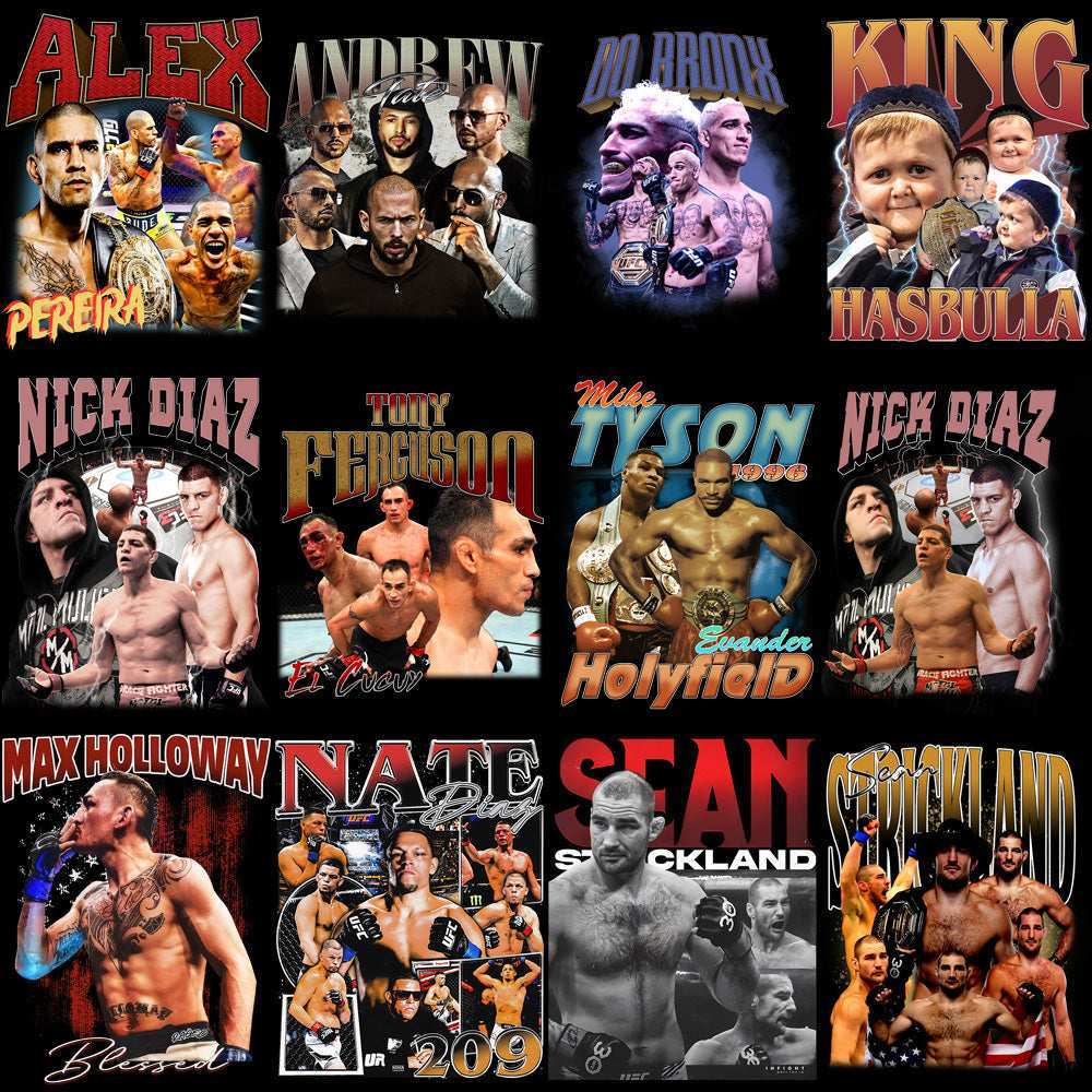 41 Combat Sports Mixed Bootleg Designs Bundle PNG